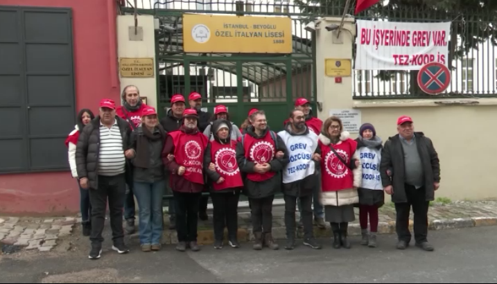 İtalyan Lisesi öğretmenleri grevde. Türk öğretmenler 6 kat düşük maaş alıyor