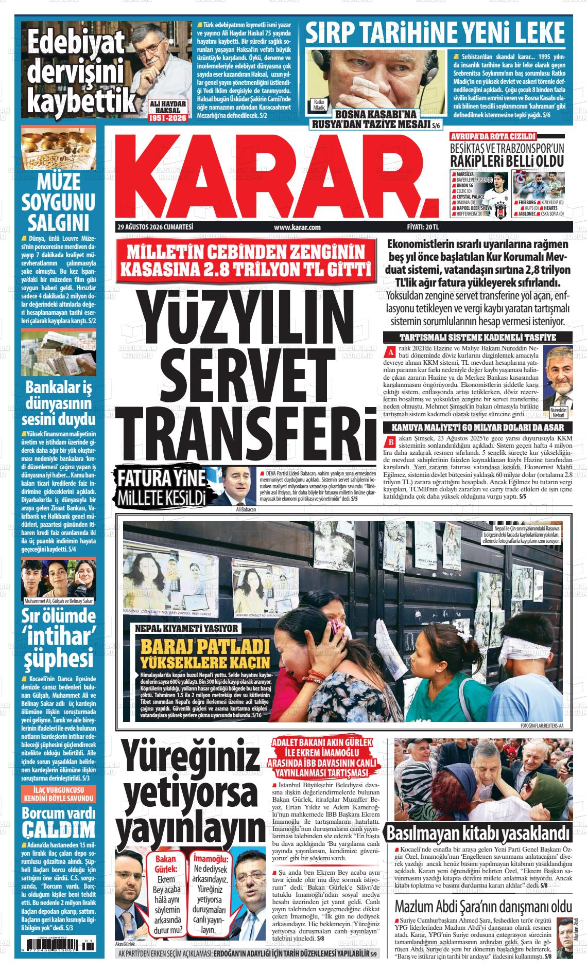 KARAR - 29.08.2026