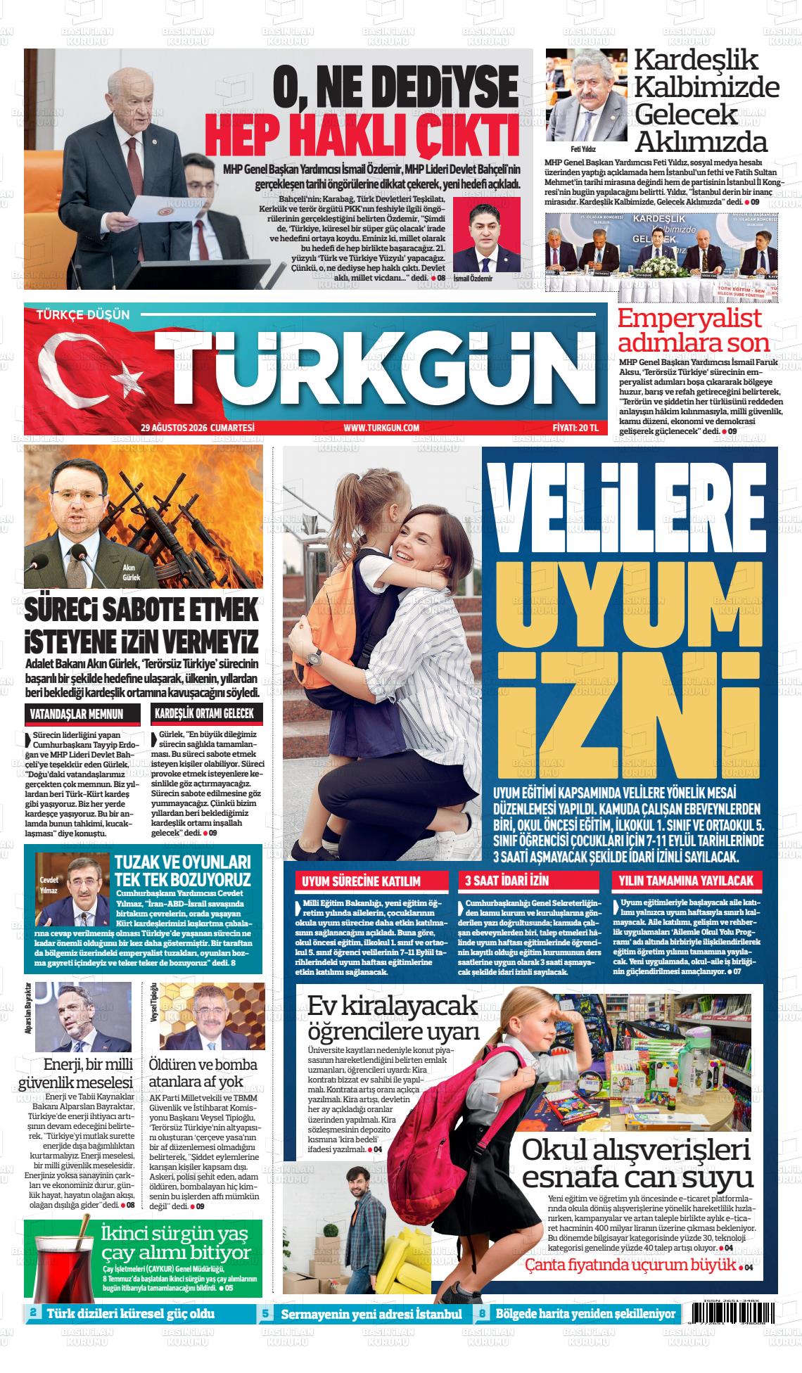 TÜRKGÜN - 29.08.2026