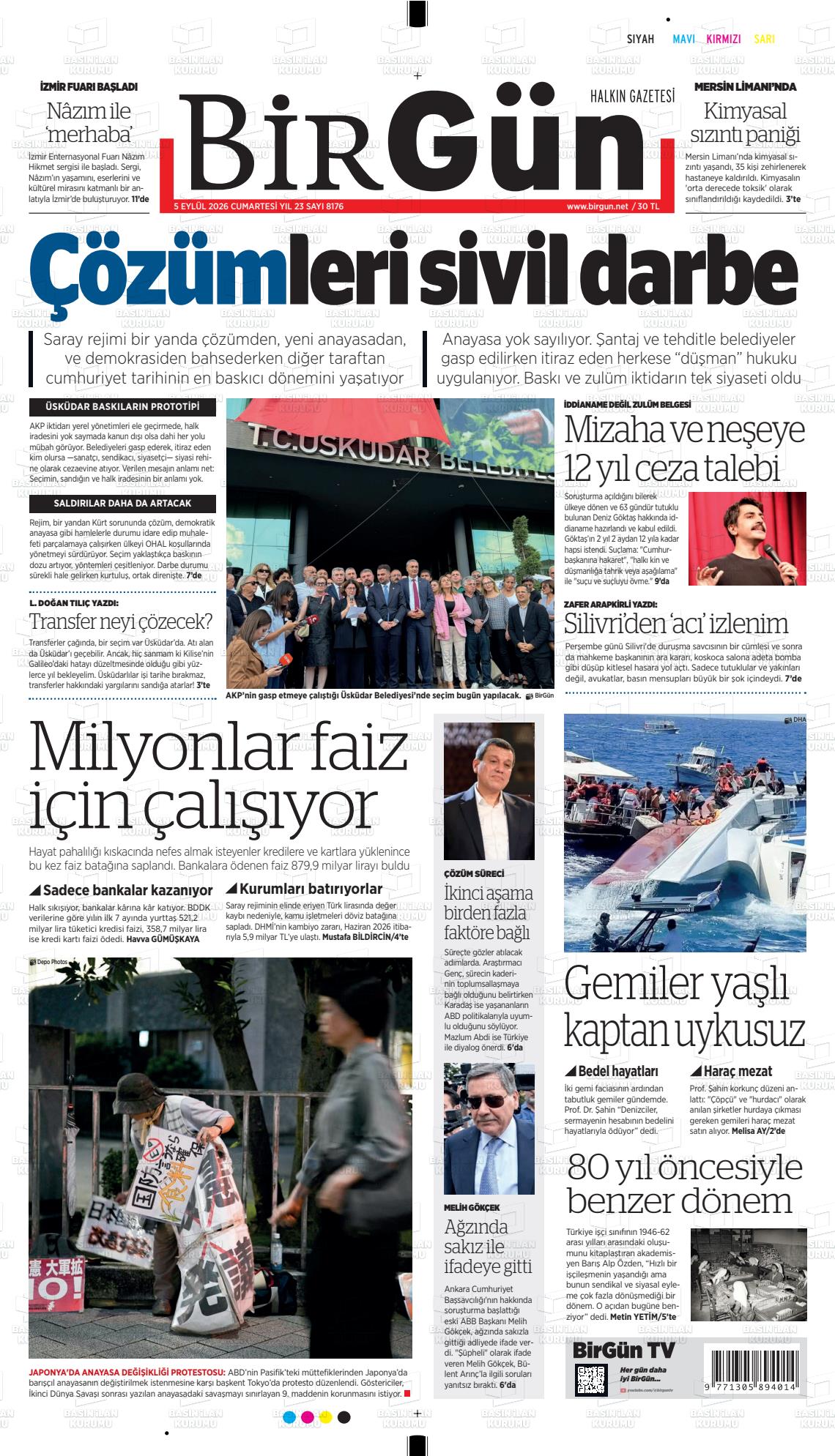 HALKIN GAZETESİ BİRGÜN - 05.09.2026
