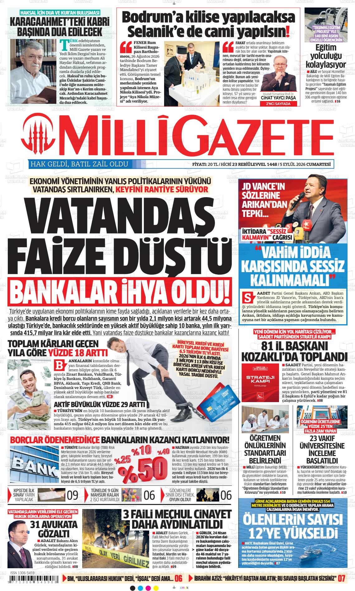 MİLLİ GAZETE - 05.09.2026