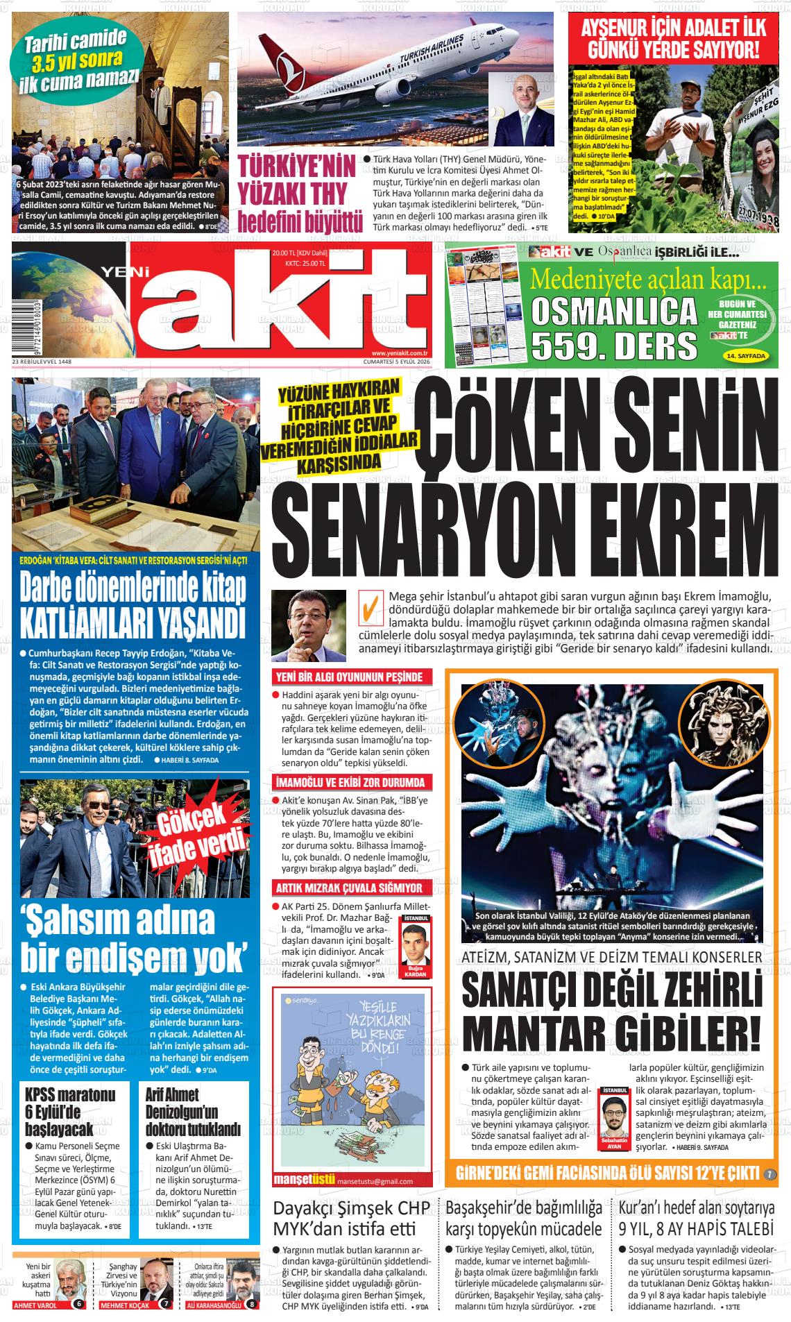 YENİ AKİT - 05.09.2026