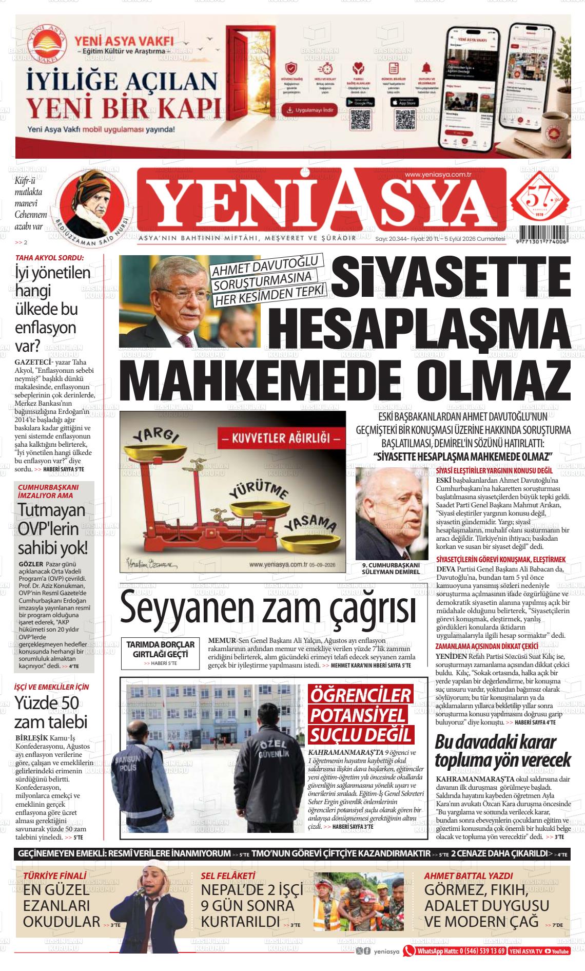 YENİ ASYA - 05.09.2026